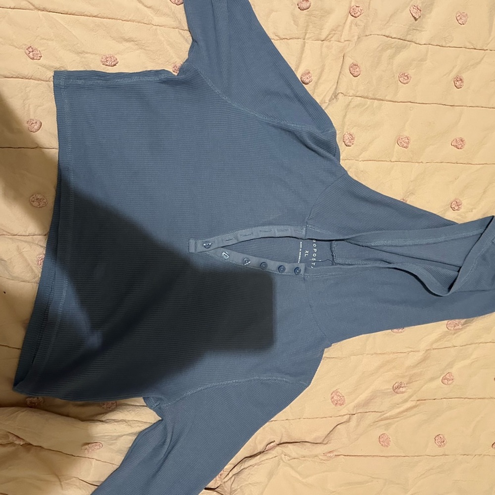 blue long sleeve